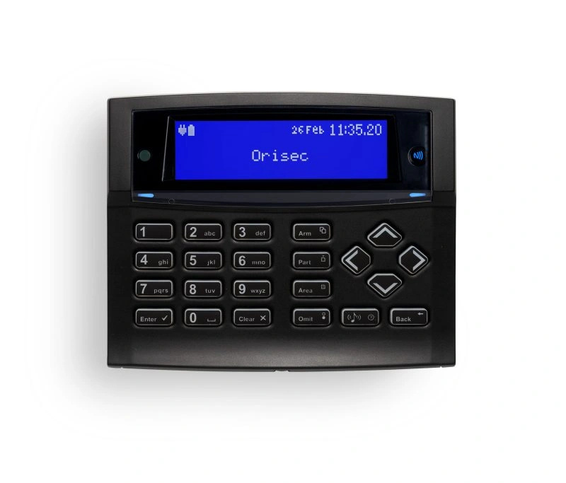 'Orisec Flush Mount<br>Built in Wireless Expander Keypad Satin Black'
